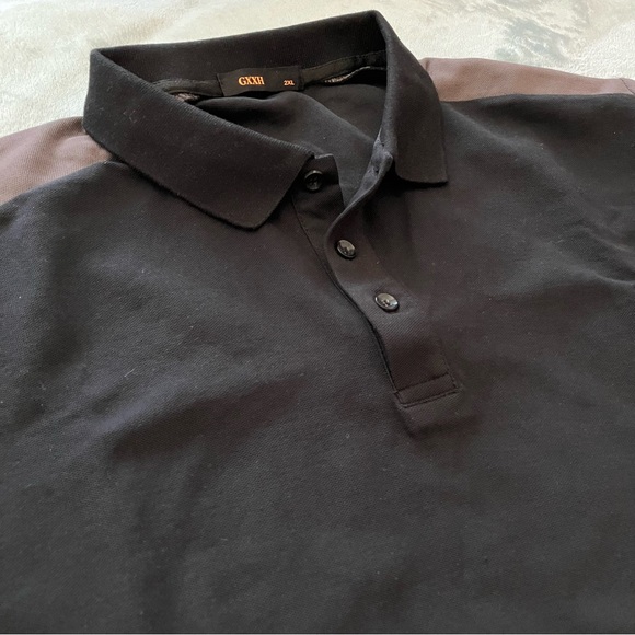 NEW GXXH Stylish Black Polo Shirt Short Sleeve - Picture 6 of 8